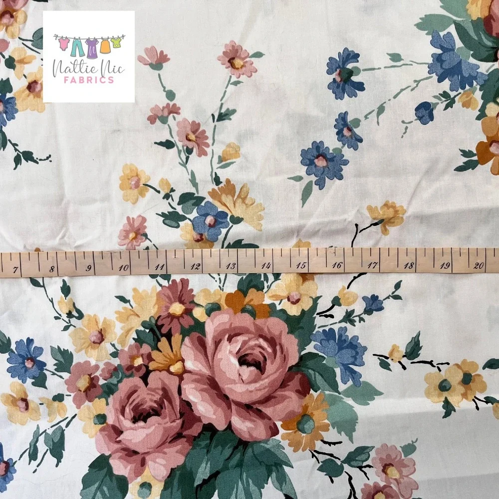 Vintage Large Floral Twin‎ Size fitted sheet Springs